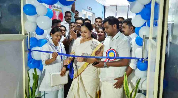 സർക്കാർ പ്ലാൻ ഫണ്ടിൽ അനുവദിച്ച 3.6 കോടി രൂപ ഉപയോഗിച്ച് അടിമാലി താലൂക്കാശുപത്രിയിൽ നിർമ്മിച്ച പത്ത് കിടക്കകളുള്ള ഡയാലിസിസ് യൂണിറ്റ് പ്രവർത്തനം ആരംഭിച്ചു
