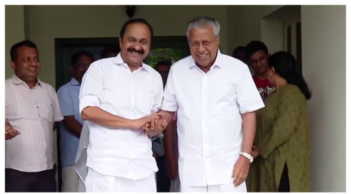 പിണറായി വിജയനെ വീട്ടിലെത്തി കണ്ട് വി.ഡി സതീശന്