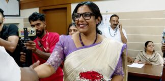 മായ രാഹുല് പാല നഗരസഭാ ചെയര്പേഴ്സണ്